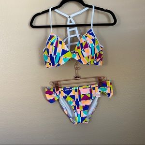 NWT Victoria’s Secret PINK Multi Color Swim Bikini